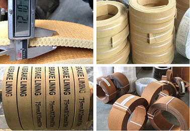 Fiber Kaca Non Asbestos Pengaman Lining dipotong menjadi potongan kecil Woven Brake Lining
