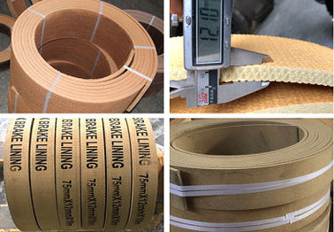 Anchor Winch Asbestos Free Woven Brake Lining Eco-Friendly Brake Lining dalam Roll