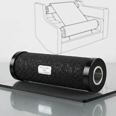 Roll gesekan lebar 100 mm hitam koefisien gesekan tinggi roll dirancang untuk industri pengolahan kertas dan percetakan